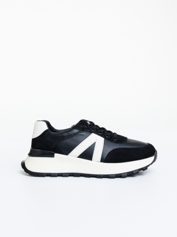 Pantofi sport dama negri din piele ecologica Tanvi - Img 4