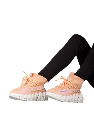 Pantofi sport dama roz din material textil Meil - Img 5