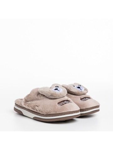 Papuci copii bej din material textil Ronnie