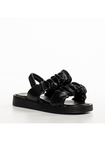 Sandale copii negre din piele ecolgica Larry