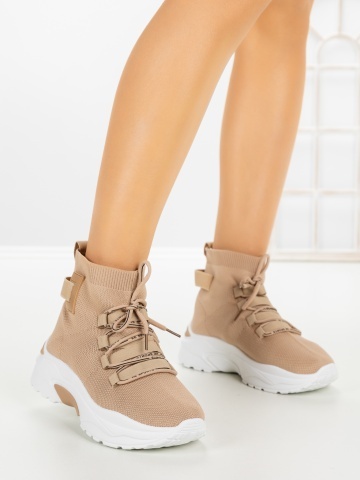 Sneakers dama kaki din material textil Elsira