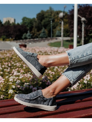 Pantofi casual dama negri din material textil Maziva