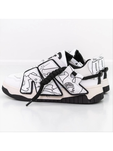Pantofi sport barbati albi din material textil Harlow - Img 5