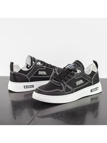 Pantofi sport barbati negri din piele ecologica Dailorim - Img 2