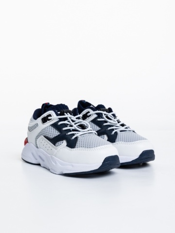 Pantofi sport copii albi din piele ecologica Kaori