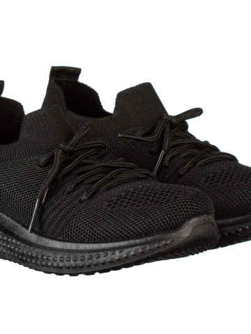 Pantofi sport copii negri din material textil Fantase - Img 2