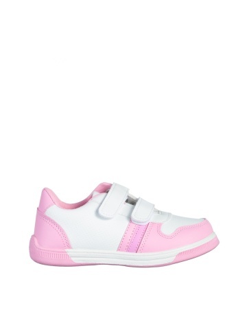 Pantofi sport copii roz cu alb din piele ecologica Buddy - Img 4
