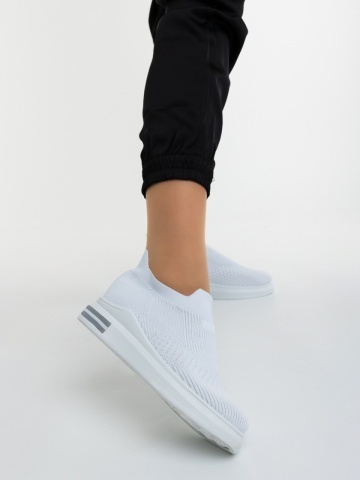 Pantofi sport dama albi din material textil Colenia