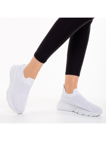 Pantofi sport dama albi din material textil Erimona