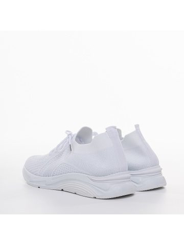 Pantofi sport dama albi din material textil Journi - Img 2