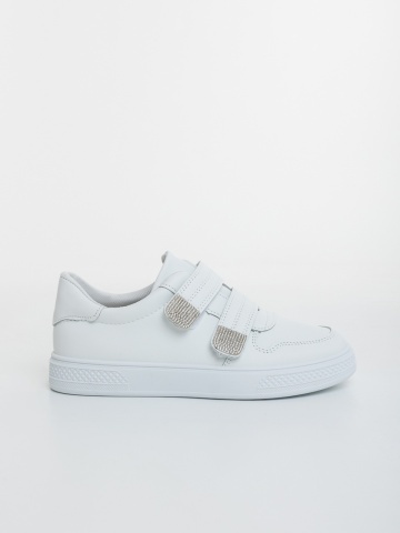 Pantofi sport dama albi din piele ecologica Mikana - Img 4