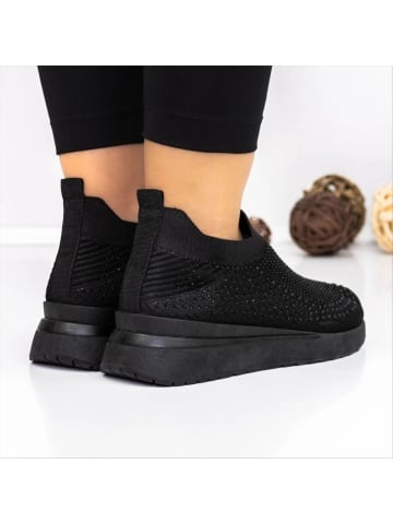 Pantofi sport dama negri din material textil Vorana - Img 3
