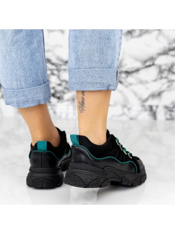 Pantofi sport dama negri din piele ecologica Cesena - Img 2
