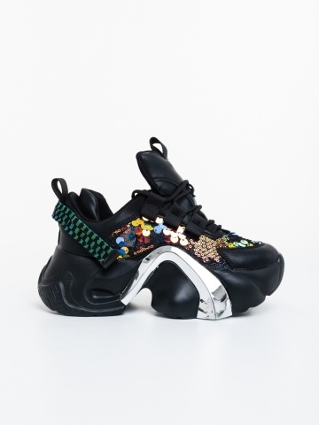 Pantofi sport dama negri din piele ecologica Impara - Img 4