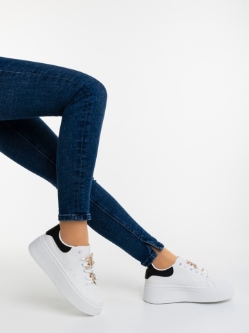 Pantofi sport dama negri din piele ecologica Lorimar
