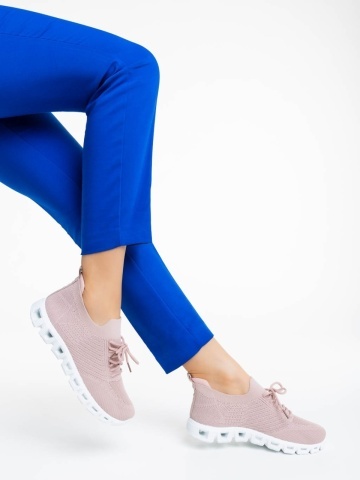 Pantofi sport dama roz din material textil Romeesa