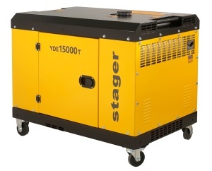 Generator insonorizat Stager YDE15000T, 12kVA, 48A, monofazat, diesel, 3000rpm, pornire electrica - Img 3