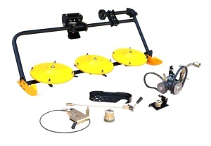 ProGARDEN Cositoare frontala rotativa cu 3 discuri pentru minitractoare Campo T18 G2, G2.1, V25.1