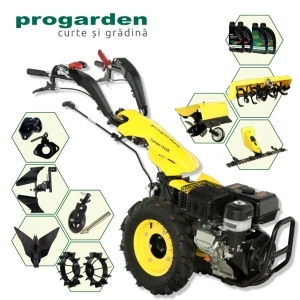 ProGARDEN Pachet Campo U16E Motocultor 14CP + BC120M Bara cosire + 3xPlug + FT90 Freza tractata + 2xRoti metalice RM47 + 4L Ulei