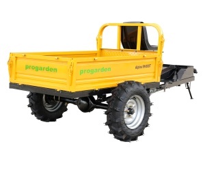 ProGARDEN Alpine RM500T Remorca cu tractiune G2, 500kg, 1 osie, prindere bolt pentru motocultor, roti profil agricol 6.00-12, 4 prezoane - Img 2
