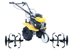 ProGARDEN Campo 703 motocultor 7CP, 2+1 trepte, roti 4.00-8, 2+1 freze, benzina, curele, transmisie aluminiu - Img 1
