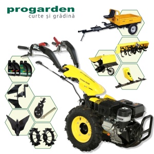 ProGARDEN Pachet Campo U16E Motocultor 14CP + RM500C Remorca 500Kg + BC120M Bara cosire + 3xPlug + FT90 Freza tractata + 2xRoti metalice RM47 + 4L Ulei - Img 2
