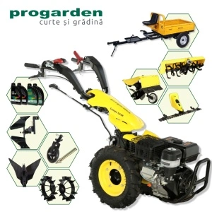 ProGARDEN Pachet Campo U16E Motocultor 14CP + RM500C Remorca 500Kg + BC120M Bara cosire + 3xPlug + FT90 Freza tractata + 2xRoti metalice RM47 + 4L Ulei - Img 2