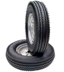 ProGARDEN Set roti complete 5.00-12, 5 prezoane, profil rutier, RIM3.00B