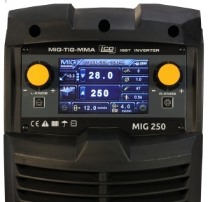 ProWELD MIG 250 Synergetic Invertor digital MIG/TIG/MMA 200A, Sudură oțel, inox, aluminiu, fontă, Afișaj LCD, reglaj sinergic