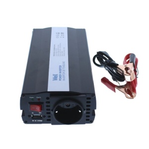 Invertor de tensiune 12V -> 220V, USB, 600W, Well - Img 2