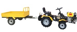 ProGARDEN Campo RM600CT remorca 600kg minitractor, 1 osie, prindere cupla, roti profil rutier 5.00-12 - Img 2