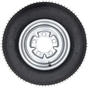 ProGARDEN Set roti complete 5.00-12, 5 prezoane, profil rutier, RIM3.00B - Img 2