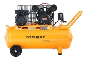 Stager Air 32C100 compresor aer, 100L, 10bar, 324L/min, monofazat, angrenare curea