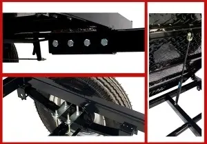 ProGARDEN Campo RM500C remorca 500kg motocultor, 1 osie, prindere bolt, roti profil rutier 5.00-12, 4 prezoane, RIM 3.00B - Img 2
