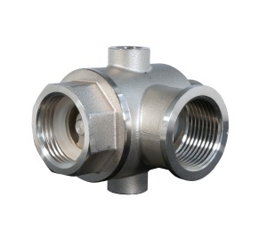 ProGARDEN Racord hidrofor cu supapa de sens, 5 cai, FE1"xFI1"xFI1"xFI1/4"xFI1/4", inox - Img 2