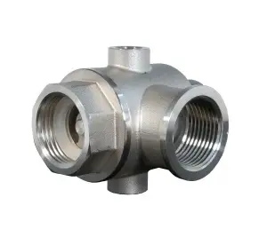 ProGARDEN Racord hidrofor cu supapa de sens, 5 cai, FE1"xFI1"xFI1"xFI1/4"xFI1/4", inox - Img 2