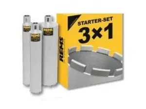 REMS Set 3 carote diamantate UDKB-LS 62 - 82 - 132 mm cu segmente diamantate laser 181111