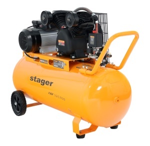 Stager Air 32C100 compresor aer, 100L, 10bar, 324L/min, monofazat, angrenare curea - Img 3
