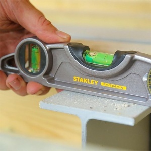 Stanley 0-43-609 Nivela magnetica Fatmax Torpedo, aluminiu, 250 mm, 3 fiole - Img 2