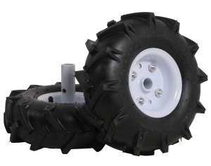 Texas Set 2 roti cauciuc 10" pentru motosape Lilli si El-Tex 1800 - Img 2