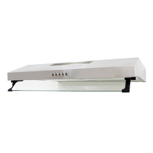 Hota clasica Hausberg de inox, cu 1 motor, si o putere de absorbtie de 300m3/ ora, putere 1 x 95 W