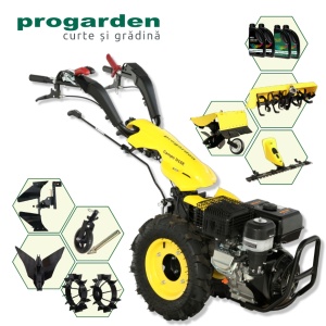 ProGARDEN Pachet Campo U16E Motocultor 14CP + BC120M Bara cosire + 3xPlug + FT90 Freza tractata + 2xRoti metalice RM47 + 4L Ulei - Img 2