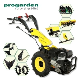 ProGARDEN Pachet Campo U16E Motocultor 14CP + BC120M Bara cosire + 3xPlug + FT90 Freza tractata + 2xRoti metalice RM47 + 4L Ulei - Img 2