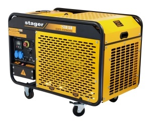 Stager YDE12E Generator open-frame 10kVA, 39A, 3000rpm, monofazat, diesel, pornire electrica - Img 3