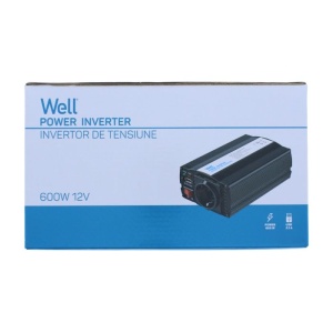 Invertor de tensiune 12V -> 220V, USB, 600W, Well - Img 3