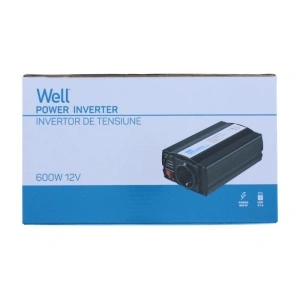 Invertor de tensiune 12V -> 220V, USB, 600W, Well - Img 3