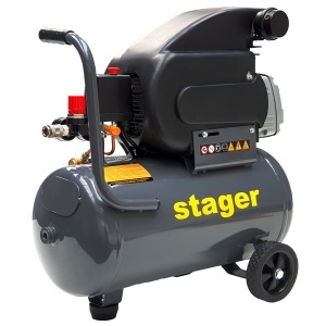 Stager HM2024F compresor aer, 24L, 8bar, 200L/min, monofazat, angrenare directa - Img 2