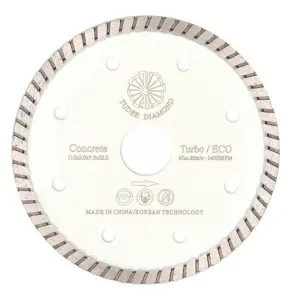 Tudee Disc diamantat Tudee debitare beton dur, standard, 115x22.2x7.5x2mm