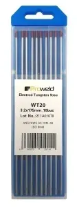 ProWELD WT20 Electrozi tungsten rosu, 3.2x150mm, 10buc