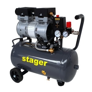 Stager HM0.75JW/24 compresor aer, 24L, 8bar, 135 L/min, monofazat, angrenare directa, silentios - Img 3